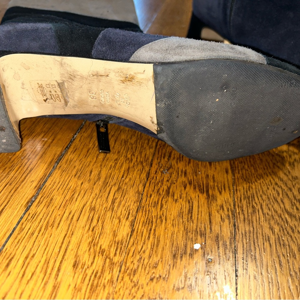 Suede Patchwork Booties - Picture 4 of 5